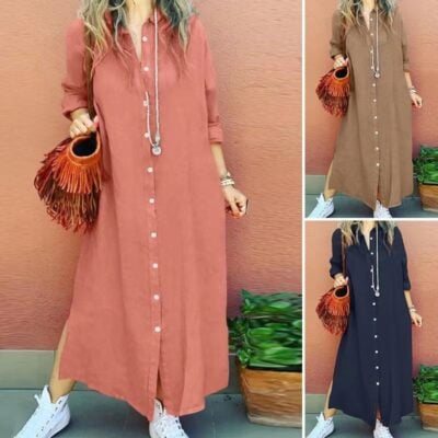 Muslim long sleeve loose dress