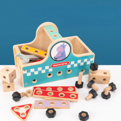 Simulation maintenance toy car disassembly and assembly combination