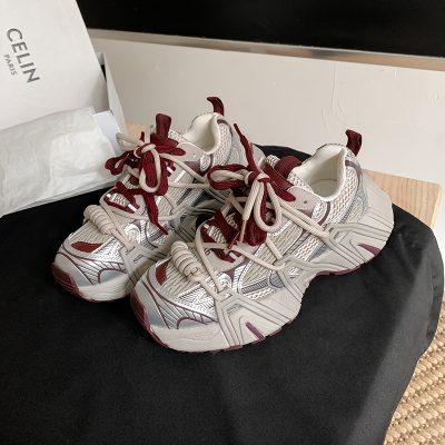 Retro Mandarin duck platform lace-up sneaker
