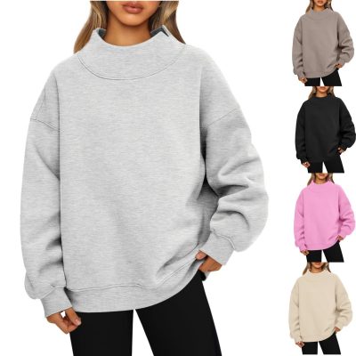 Turtleneck pullover sports sweater