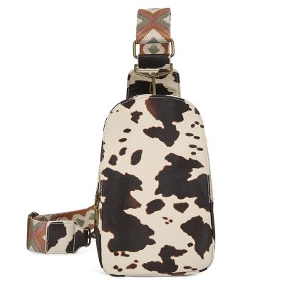 Retro printed crossbody bag