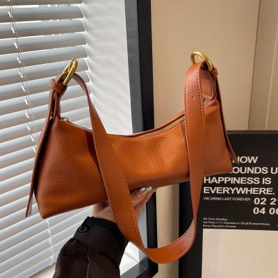 PU soft leather underarm bag