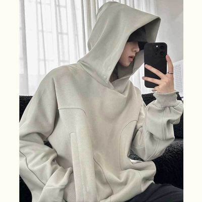 Solid color heavy brushed hoody