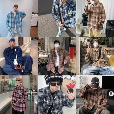 Casual plaid shirt for men
