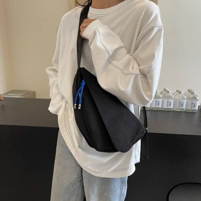 Crossbody canvas sports shoulder bag