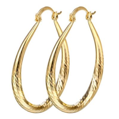 Drop-shaped textured earrings