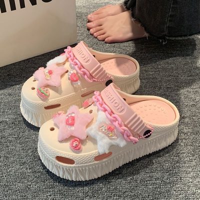 EVA platform height increasing hole shoes