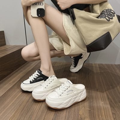 Platform casual slippers