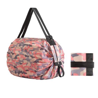 Folding environmentally friendly shopping bag