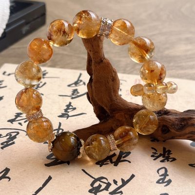 【Fortune】Natural citrine yellow tower crystal bracelet