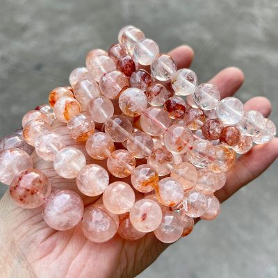 【Love】Natural ice transparent red crystal bracelet