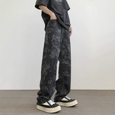 Camouflage snake jeans