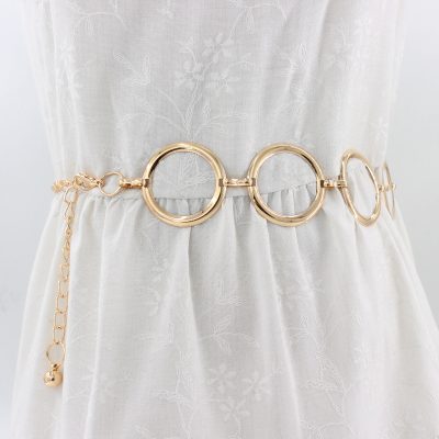 Metal big ring waist chain