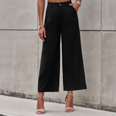 High waist wide leg pants