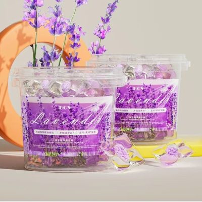 Lavender laundry condensate bead