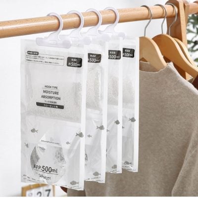 Hanging dehumidification bag