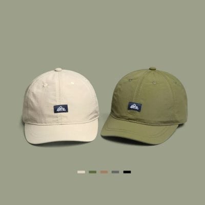 Retro short brim baseball hat
