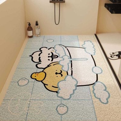 Bathroom non-slip PVC loop floor mat