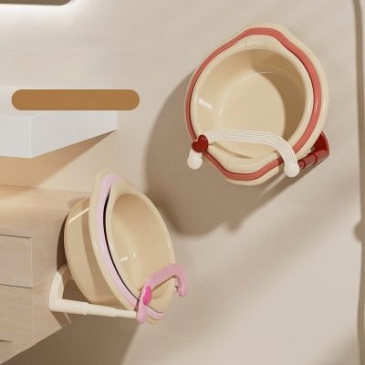 Scaling washbasin storage rack