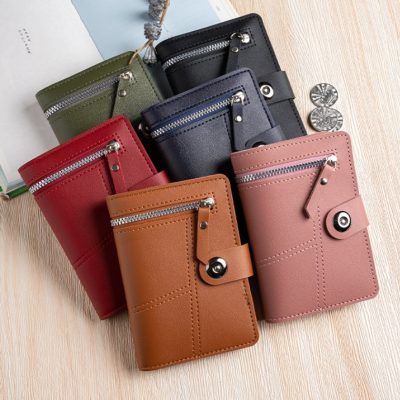 Multifunctional short zipper wallet