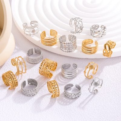 Open titanium steel ring