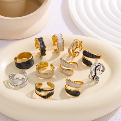 Open titanium steel ring