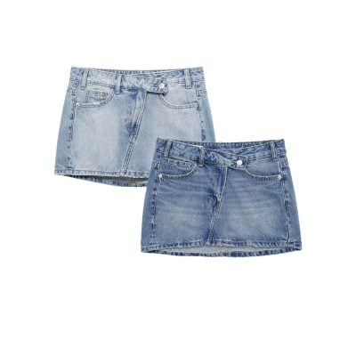 Denim mini skirt