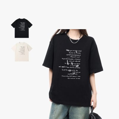 Text design printed T-shirt