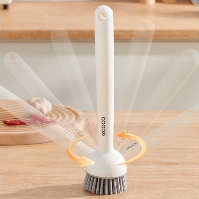 Long handle rotatable cleaning brush