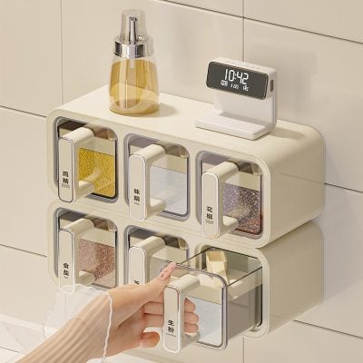Wall hanging decoration-type seasoning jar suit