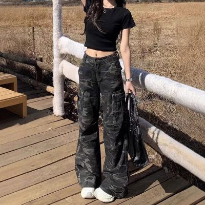 Multi-pocket camouflage cargo pants