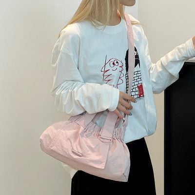 Lightweight casual foldable shoulder bag