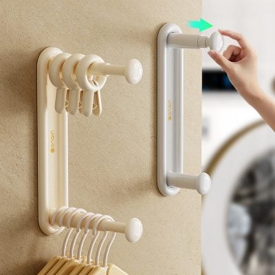 Punch-free wall-mounted hanger storage