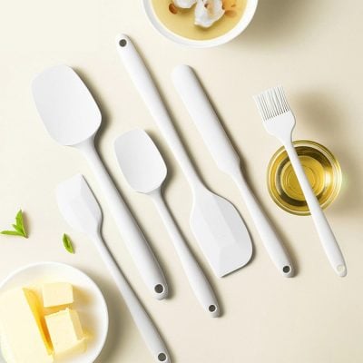One-piece silicone scraper 6-piece set