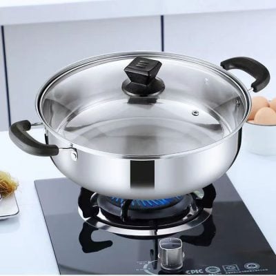 Extra thick stainless steel soup pot