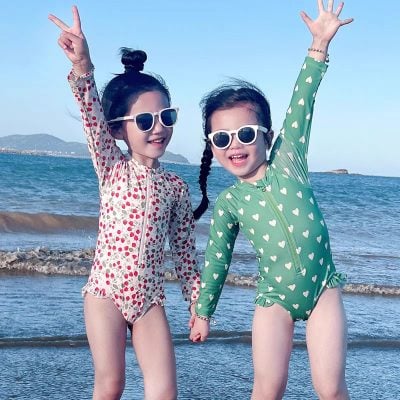 Children's cute one-piece swimsuit