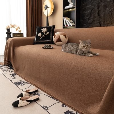 Suede waterproof sofa cover cloth