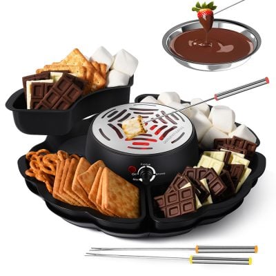 Roasted cotton candy chocolate electric chafing dish