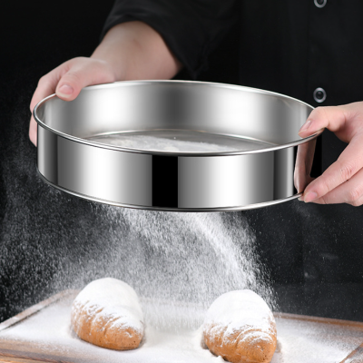 Stainless steel dense hole flour sifter
