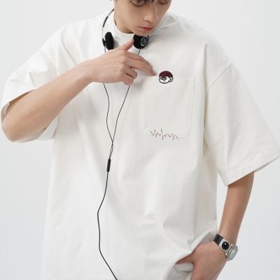 Embroidered cotton T-shirt