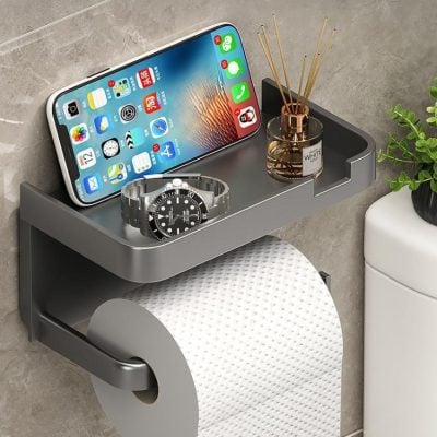 Punch-free paper towel storage rack