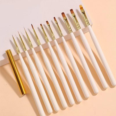 White penholder Manicure brush suit