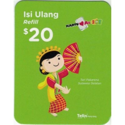 Kartu As2in1 Voucher $20