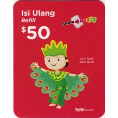 Kartu As2in1 Voucher $50