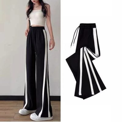 Thin black with white edge sports pants
