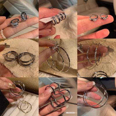 Exaggerated simple bracelet earrings