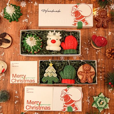 Christmas handmade aromatherapy candle gift box