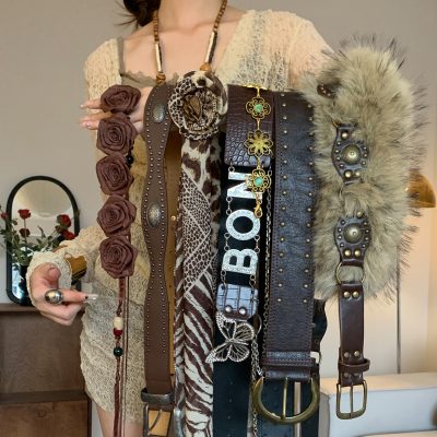 Brown series Rivet Belt