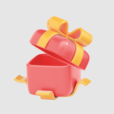 a red and yellow gift box