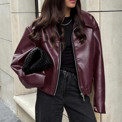 Retro Matte motorcycle leather jacket